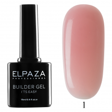 Гель для наращивания с кисточкой Elpaza Builder Gel it’s easy № 01 15 МЛ розовый 
